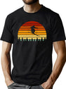 Sunset Skiing - Skiers Vintage T-Shirt for Men & Women, T-Shirts Graphic Tee - Green