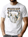Swans Vintage Bootleg Bootleg Graphic T-Shirt - White