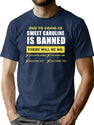 Sweet Caroline is Banned Funny Pandemic Premium Heavyweight Cotton T-Shirt - Navy
