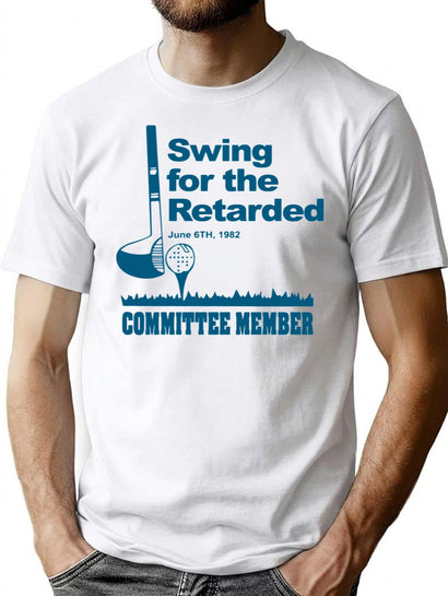 Swing for The Retarded June 6th 1982 Committee Premium Heavyweight Cotton T-Shirt - Black