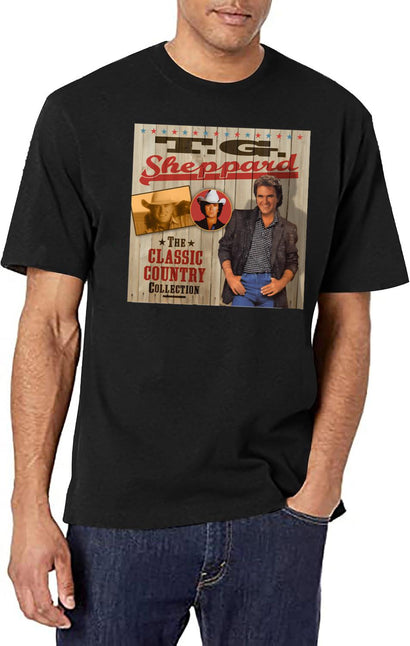 T. G. Sheppard The Classic Country Collection Classic T-Shirt for Men & Women, T-Shirts Graphic Tee - Black