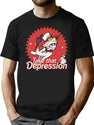 TAKE That Depression Shirt,Lucifer Morningstar Comfort Colors Shirt,Lucifer Hazbin Hotel Shirt,Lucifer Vivziepop Shirt Cartoon Black T-Shirt - Black
