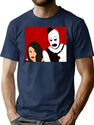 Ta.Ra Minimal Clown Art T-Shirt for Men & Women, T-Shirts Graphic Tee - Navy