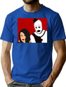 Ta.Ra Minimal Clown Art T-Shirt for Men & Women, T-Shirts Graphic Tee - Blue