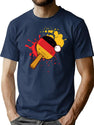 Table Tennis With Germany Flag Bootleg Graphic T-Shirt - Navy