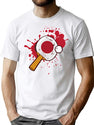 Table Tennis With Japan Flag Bootleg Graphic T-Shirt - White