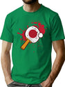 Table Tennis With Japan Flag Bootleg Graphic T-Shirt - Green