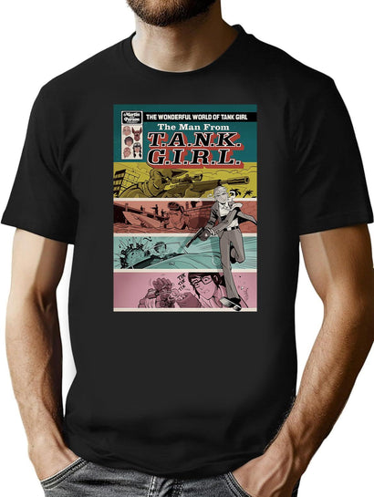 Tank Girl T-Shirt for Men & Women, T-Shirts Graphic Tee - Black