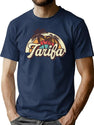 Tarifa Beach Trip T-Shirt for Men & Women, T-Shirts Graphic Tee - Navy