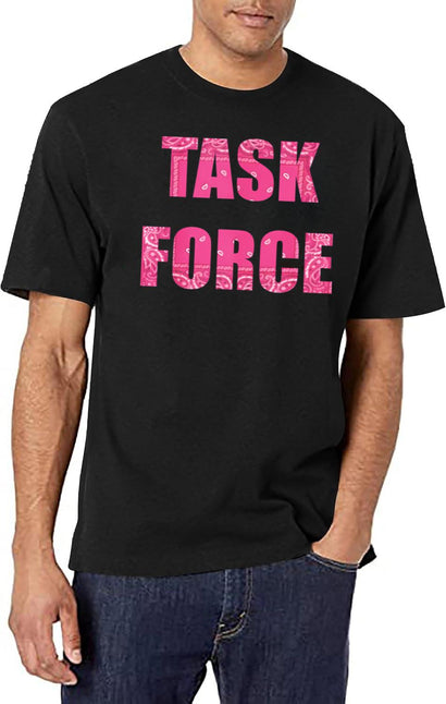 Task Force T-Shirt for Men & Women, T-Shirts Graphic Tee - Black