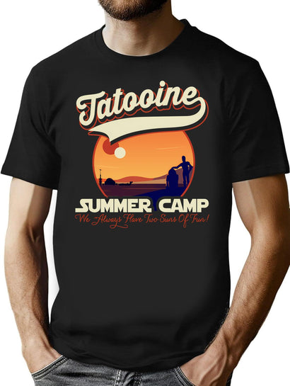 Tatooine Summer T-Shirt for Men & Women, T-Shirts Graphic Tee - Black