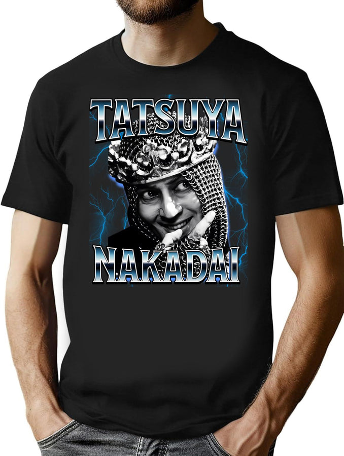 Tatsuya Nakadai 90S Bootleg Style Bootleg Graphic T-Shirt - Black