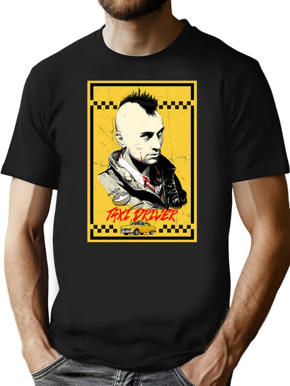 Taxi Driver 1976 Worn T-Shirt for Men & Women, T-Shirts Graphic Tee - Black