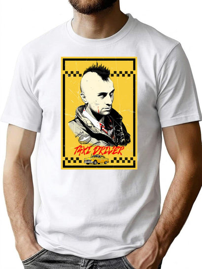 Taxi Driver 1976 Worn T-Shirt for Men & Women, T-Shirts Graphic Tee - Black