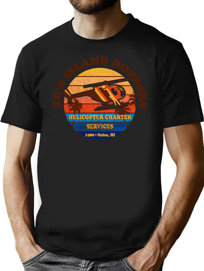 Tc'S Island Hoppers Magnum Pi Worn Lts T-Shirt for Men & Women, T-Shirts Graphic Tee - Black