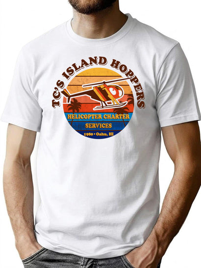 Tc'S Island Hoppers Magnum Pi Worn Lts T-Shirt for Men & Women, T-Shirts Graphic Tee - Black