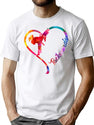 Teakwondo Heart T-Shirt for Men & Women, T-Shirts Graphic Tee - White