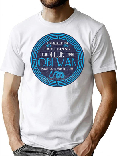 Temple Of Doom Club Obi Wan T-Shirt for Men & Women, T-Shirts Graphic Tee - Black