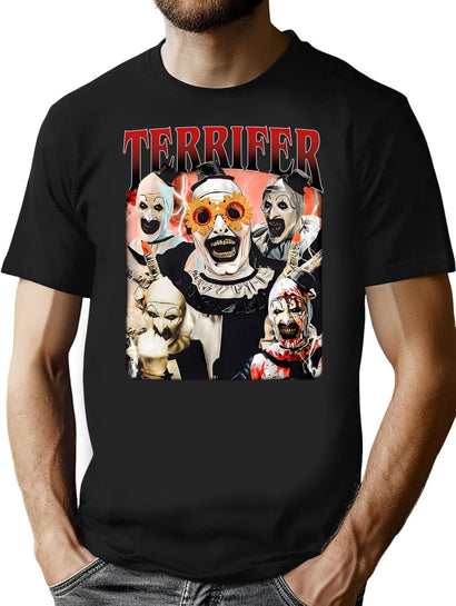 Terrifer Retro Vintage T-Shirt for Men & Women, T-Shirts Graphic Tee - Black