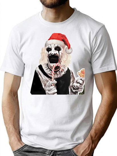 Terrifer Santa Claus Horror Christmas T-Shirt for Men & Women, T-Shirts Graphic Tee - Black