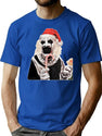 Terrifer Santa Claus Horror Christmas T-Shirt for Men & Women, T-Shirts Graphic Tee - Blue
