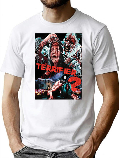 Terrifier 2- All Characters T-Shirt for Men & Women, T-Shirts Graphic Tee - Black