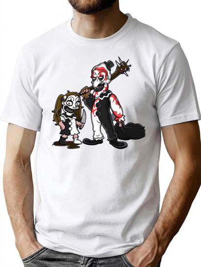 Terrifier 2- Art The Clown T-Shirt for Men & Women, T-Shirts Graphic Tee - Black
