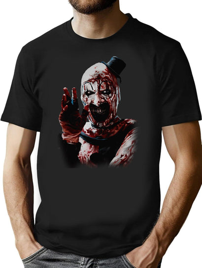 Terrifier 2 Fan Art T-Shirt for Men & Women, T-Shirts Graphic Tee - Black