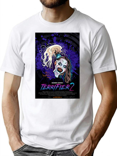Terrifier 2 Little Pale Girl Art The Clown Alternative Horror Movie Poster T-Shirt for Men & Women, T-Shirts Graphic Tee - Black