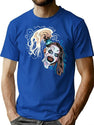 Terrifier 2 Little Pale Girl Art The Clown Spooky Horror Movie T-Shirt for Men & Women, T-Shirts Graphic Tee - Blue