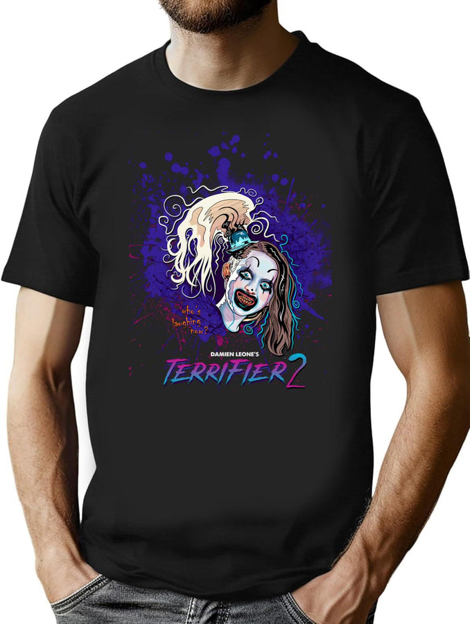 Terrifier 2 Little Pale Girl Art The Clown Sunflower Sunglasses Horror Movie T-Shirt for Men & Women, T-Shirts Graphic Tee - Black