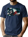 Terrifier 2 - Little Pale Girl Holding The Head Of Art The Clown T-Shirt for Men & Women, T-Shirts Graphic Tee - Navy