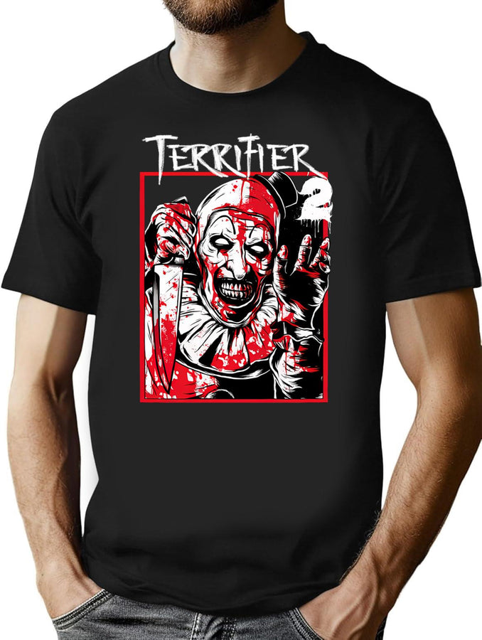 Terrifier 2 Movie T-Shirt for Men & Women, T-Shirts Graphic Tee - Black