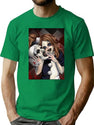 Terrifier 2- The Little Pale Girl and Art The Clown Premium Heavyweight Cotton T-Shirt - Green
