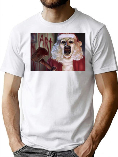Terrifier 3 Art The Christmas Clown 688 T-Shirt for Men & Women, T-Shirts Graphic Tee - Black
