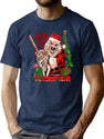 Terrifier 3 Art The Clown Christmas T-Shirt for Men & Women, T-Shirts Graphic Tee - Navy
