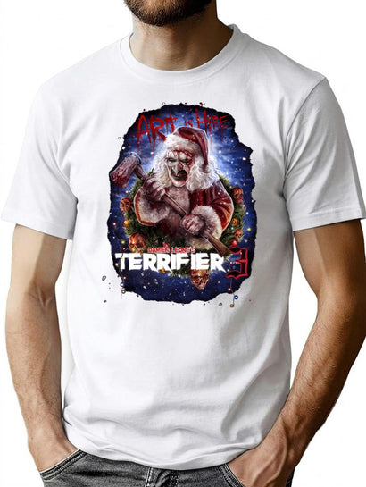 Terrifier 3 Art The Clown Movie T-Shirt for Men & Women, T-Shirts Graphic Tee - Black