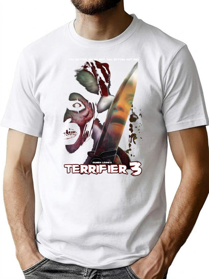Terrifier 3 Movie Retro T-Shirt for Men & Women, T-Shirts Graphic Tee - Black