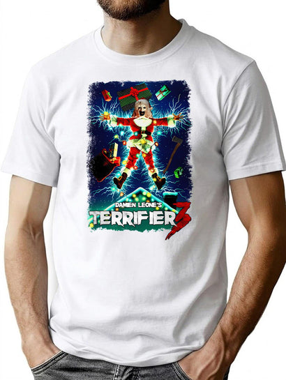 Terrifier 3 - Terrifier Christmas T-Shirt for Men & Women, T-Shirts Graphic Tee - Black