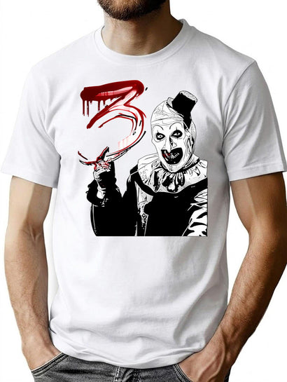 Terrifier 3 (12) T-Shirt for Men & Women, T-Shirts Graphic Tee - Black