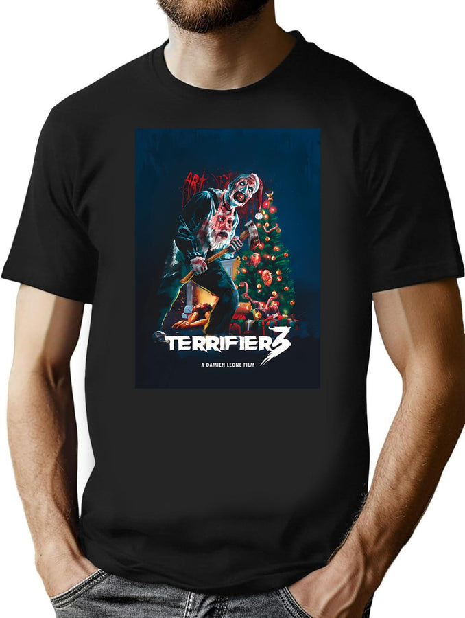 Terrifier 3 (16) T-Shirt for Men & Women, T-Shirts Graphic Tee - Black