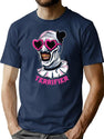 Terrifier Art The Clown Heart Glasses T-Shirt for Men & Women, T-Shirts Graphic Tee - Navy