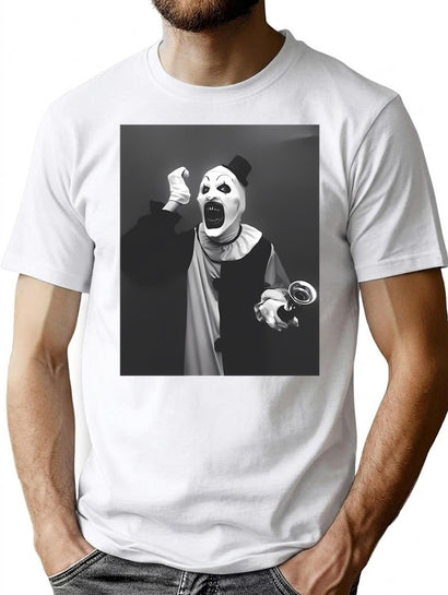 Terrifier Art The Clown Horror (2) T-Shirt for Men & Women, T-Shirts Graphic Tee - Black