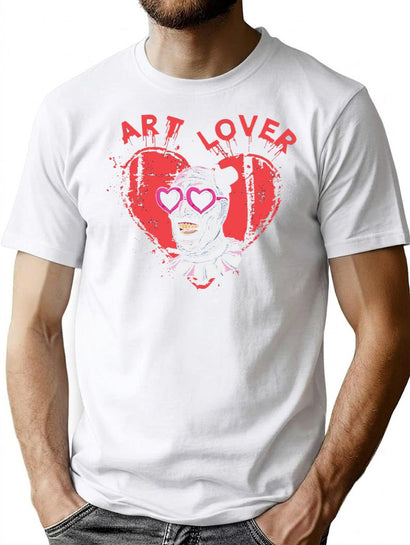 Terrifier Art The Clown Lover T-Shirt for Men & Women, T-Shirts Graphic Tee - Black