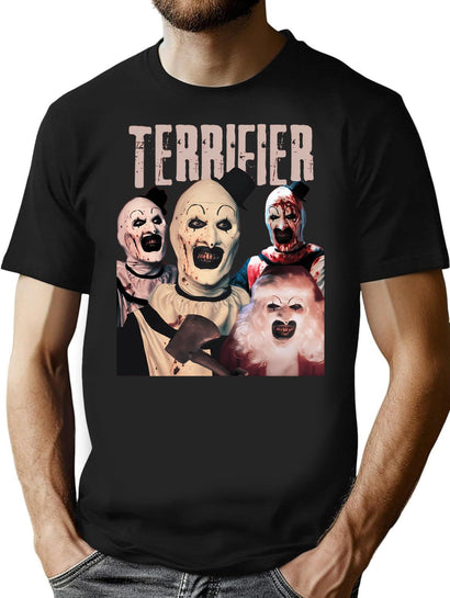 Terrifier Art The Clown Team-Up T-Shirt for Men & Women, T-Shirts Graphic Tee - Black