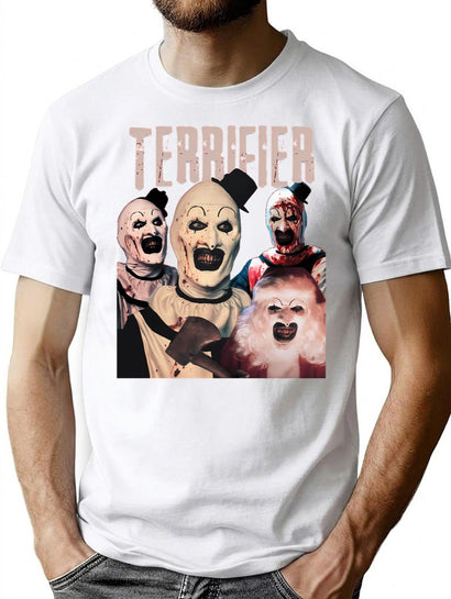 Terrifier Art The Clown Team-Up T-Shirt for Men & Women, T-Shirts Graphic Tee - Black