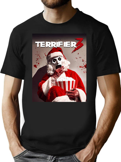 Terrifier Christmas Santa Terrifier 3 T-Shirt for Men & Women, T-Shirts Graphic Tee - Black