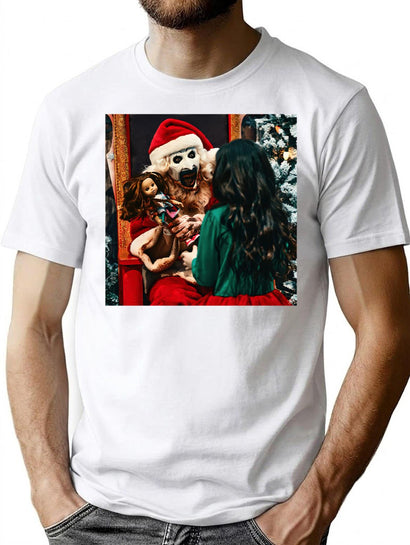 Terrifier Christmas Terrifier 3 Art The Clown T-Shirt for Men & Women, T-Shirts Graphic Tee - Black