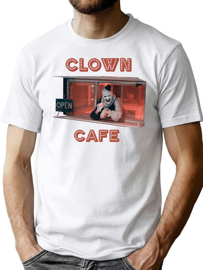 Terrifier Clown Cafe Essential T-Shirt for Men & Women, T-Shirts Graphic Tee - Black