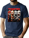 Terrifier Clown Faces T-Shirt for Men & Women, T-Shirts Graphic Tee - Navy